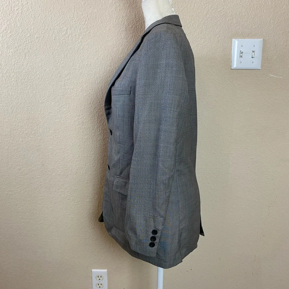 Theory Rodolf CF Grey Wool Two Button Single Breasted Blazer Size 38R